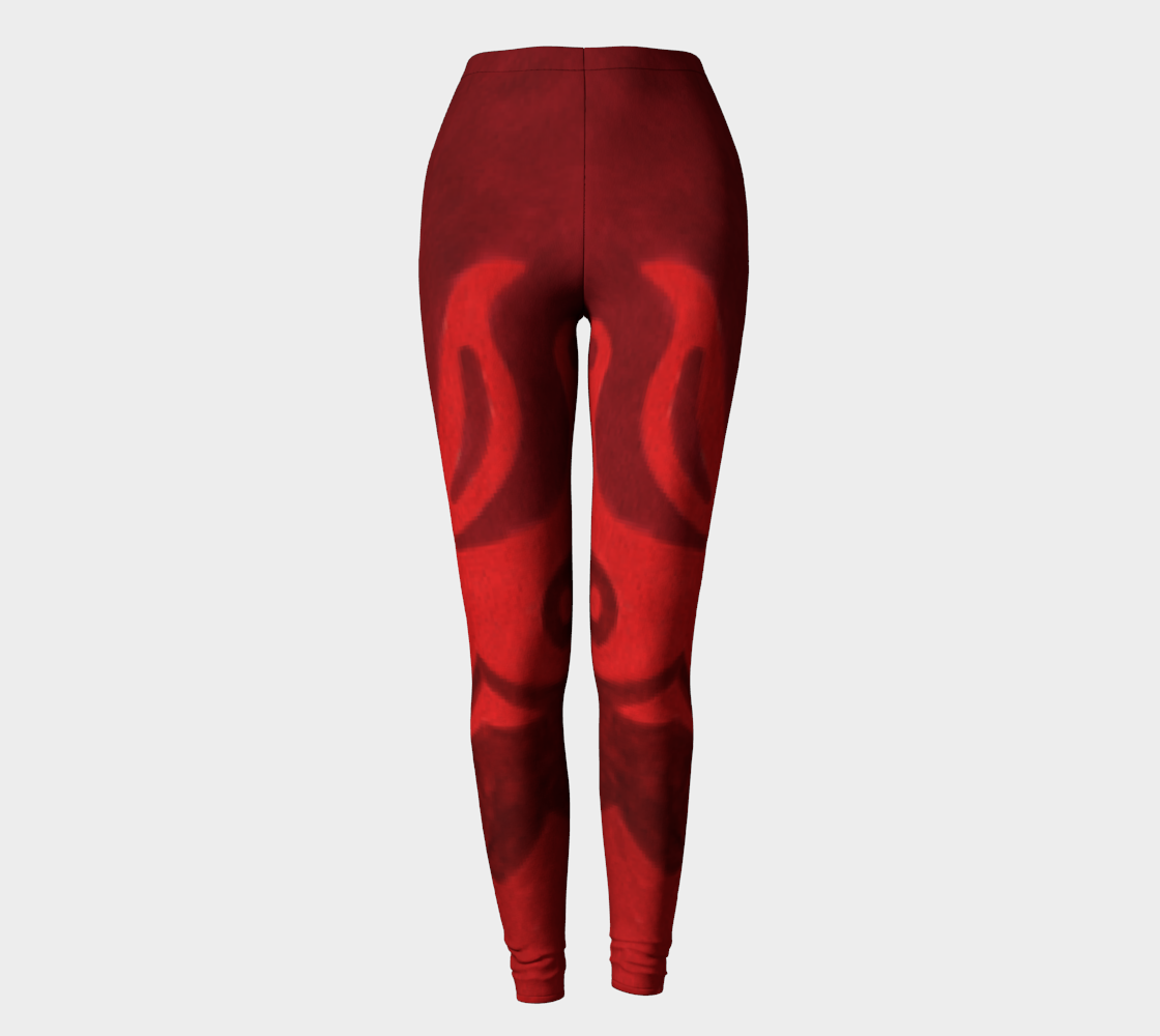Swirl Red Sexy Leggings preview #2