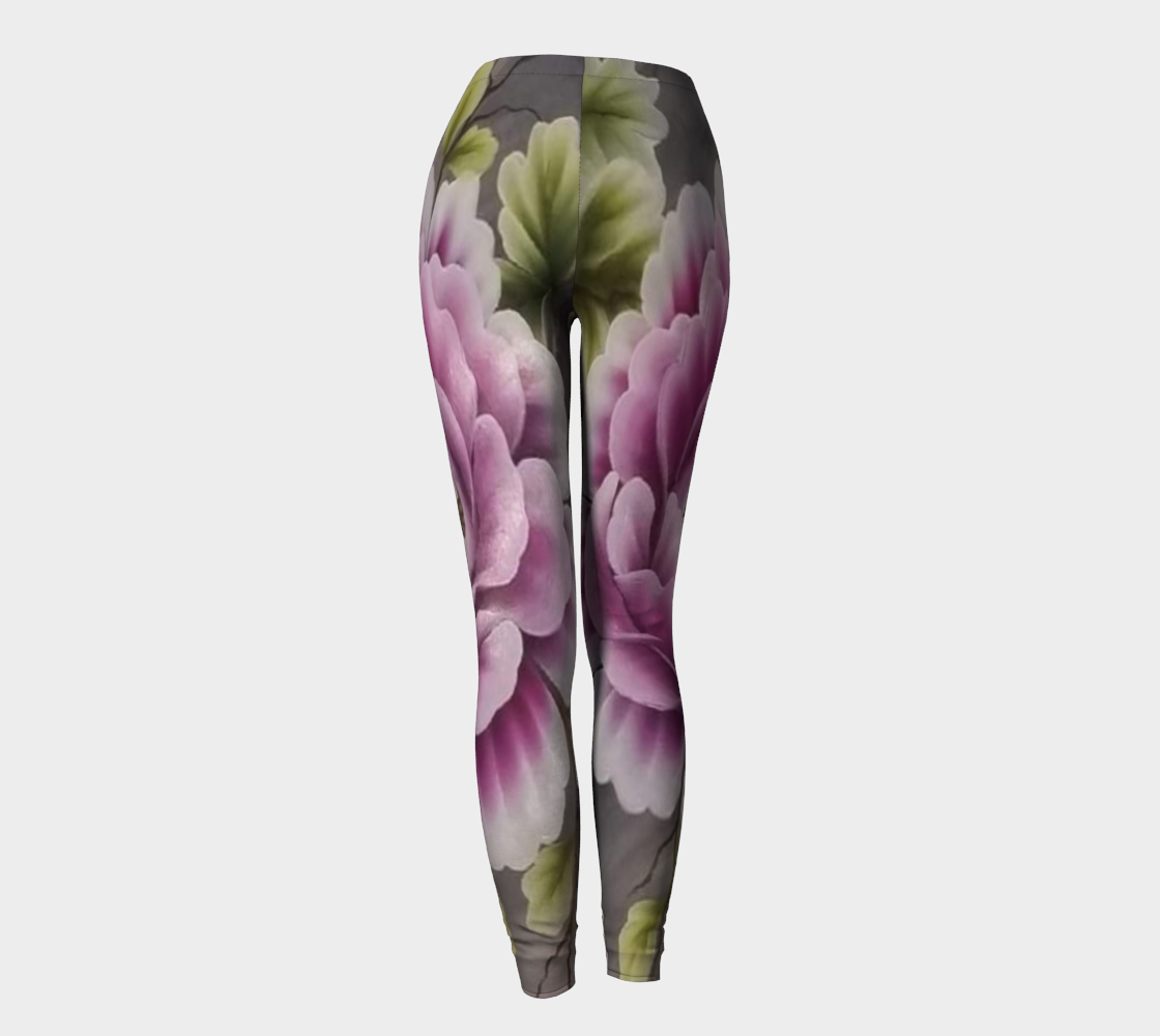One Stroke Floral Leggings preview #4