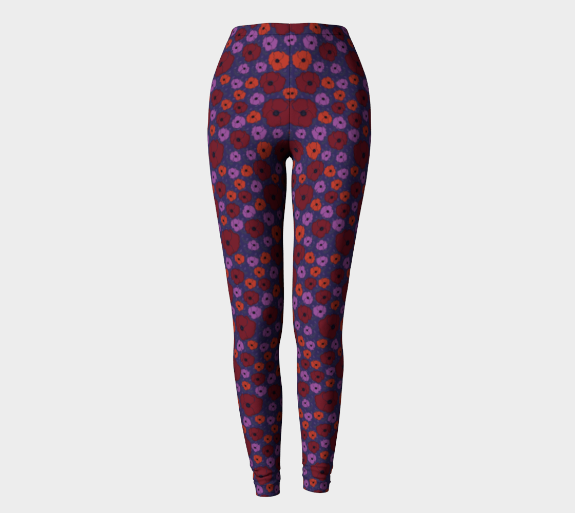 Bold Poppies Leggings preview