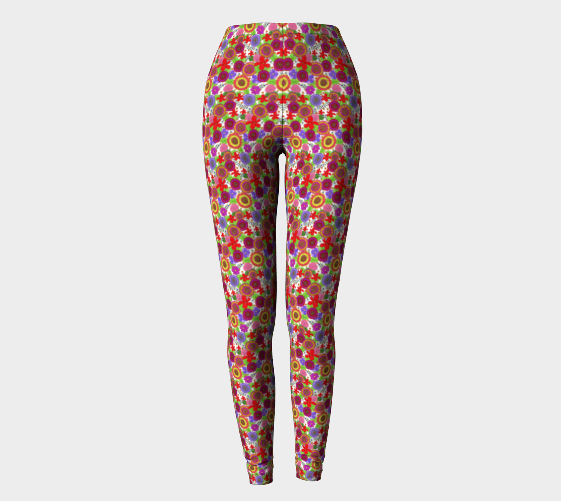 Bright & Cheery Floral Design Leggings preview