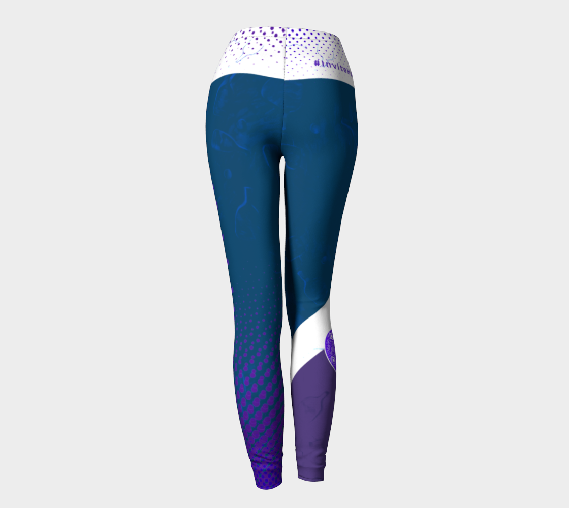 #PFFW Blue/Purple/White Pickleball leggings preview #4