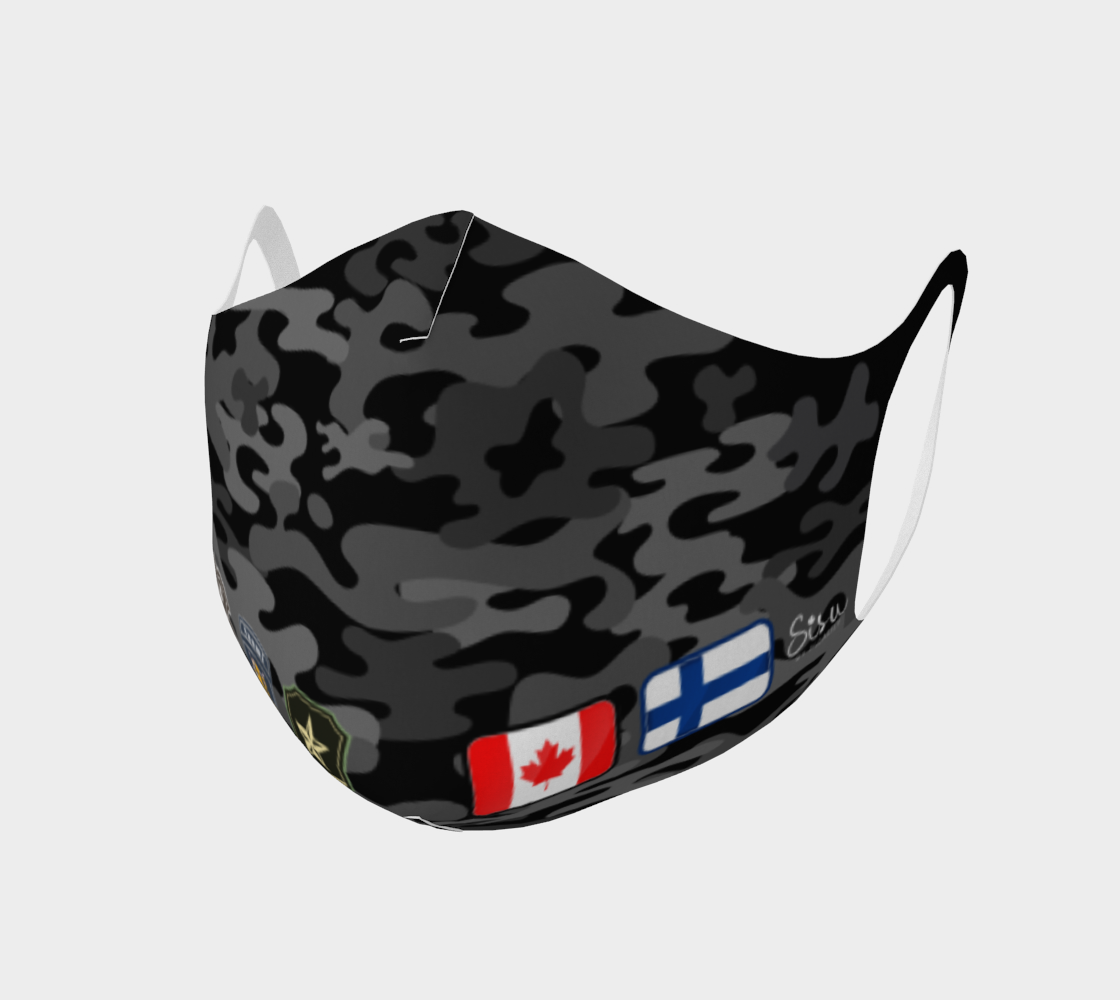 Black Camo Canada Finland Double Knit Face Covering preview #1