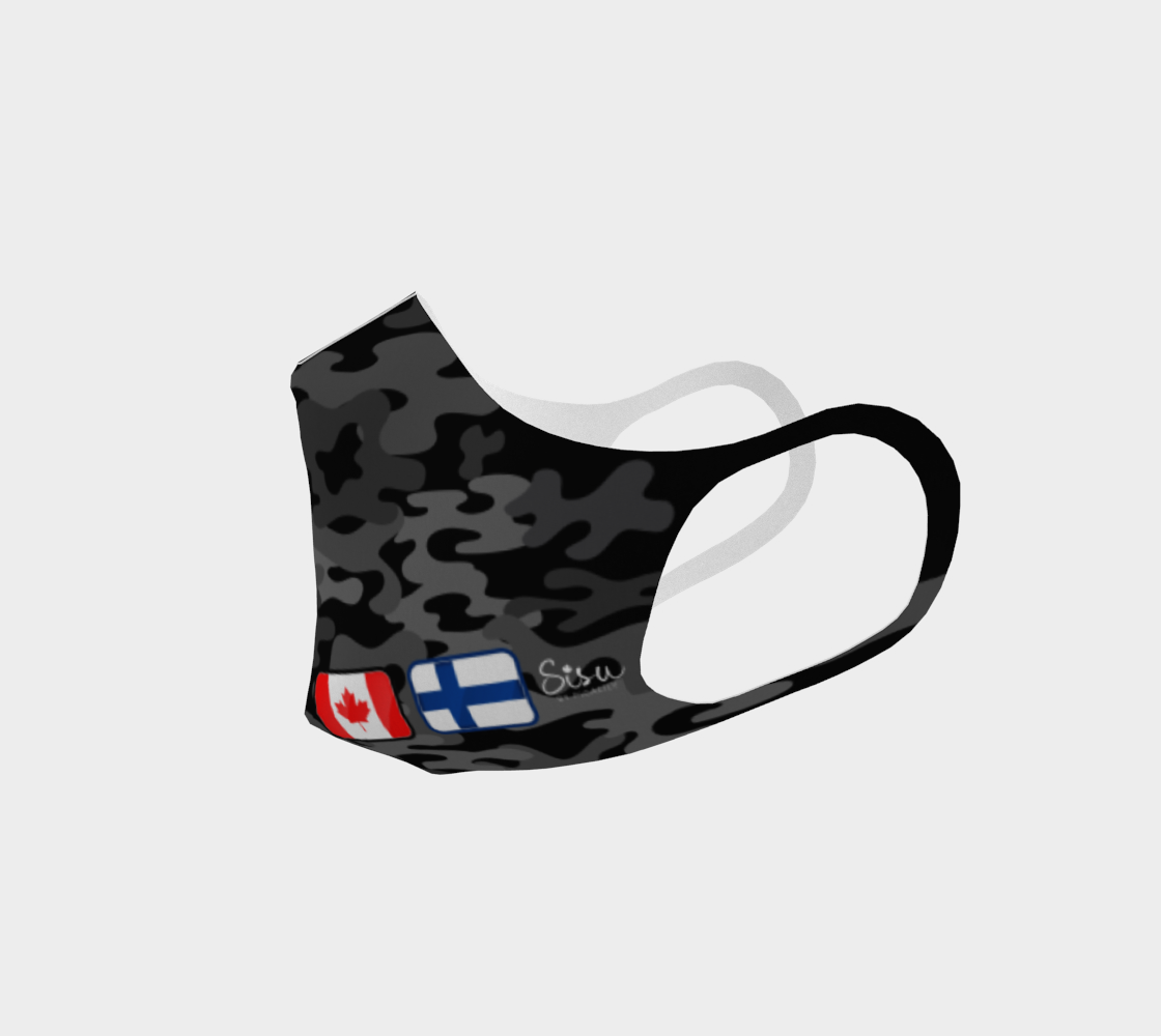 Black Camo Canada Finland Double Knit Face Covering preview #2