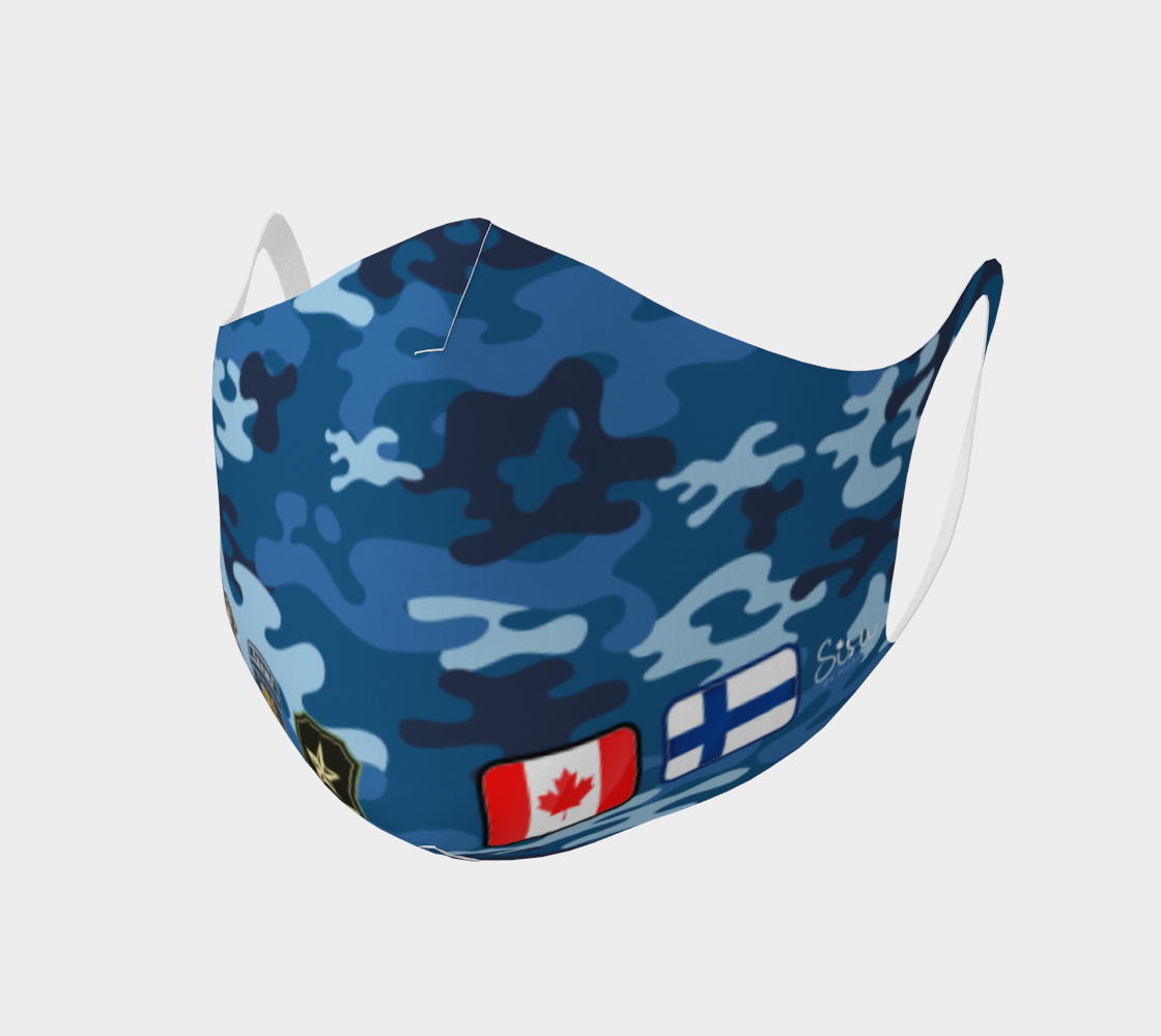 Blue Camo Canada Finland Double Knit Face Covering preview