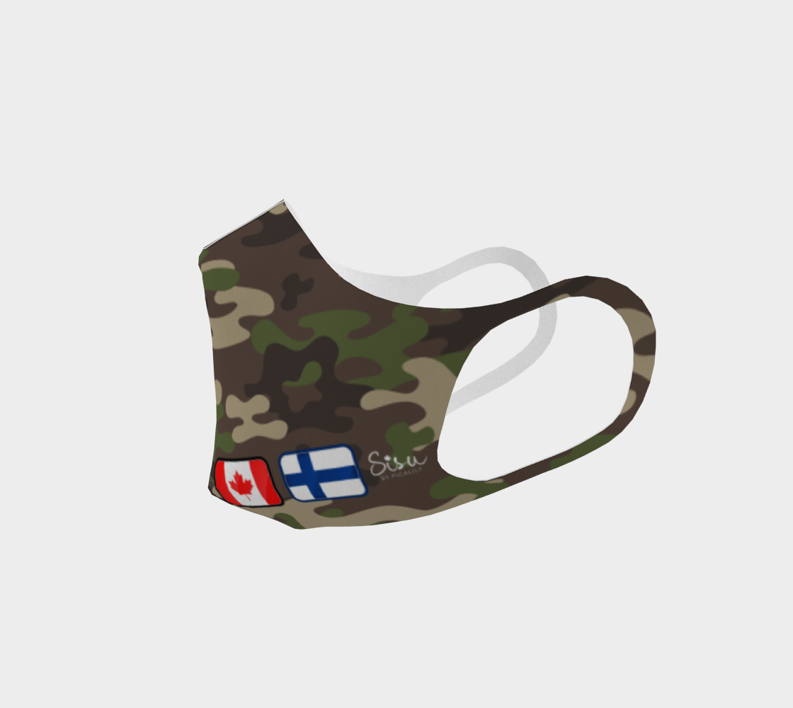 Brown Camo Canada Finland Double Knit Face Covering thumbnail #3