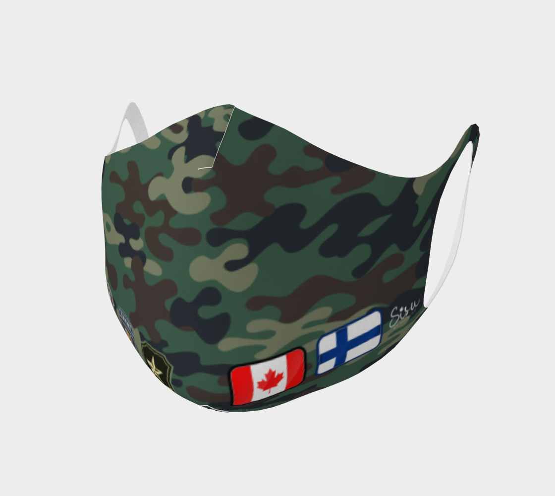 Green Camo Canada Finland Double Knit Face Covering preview
