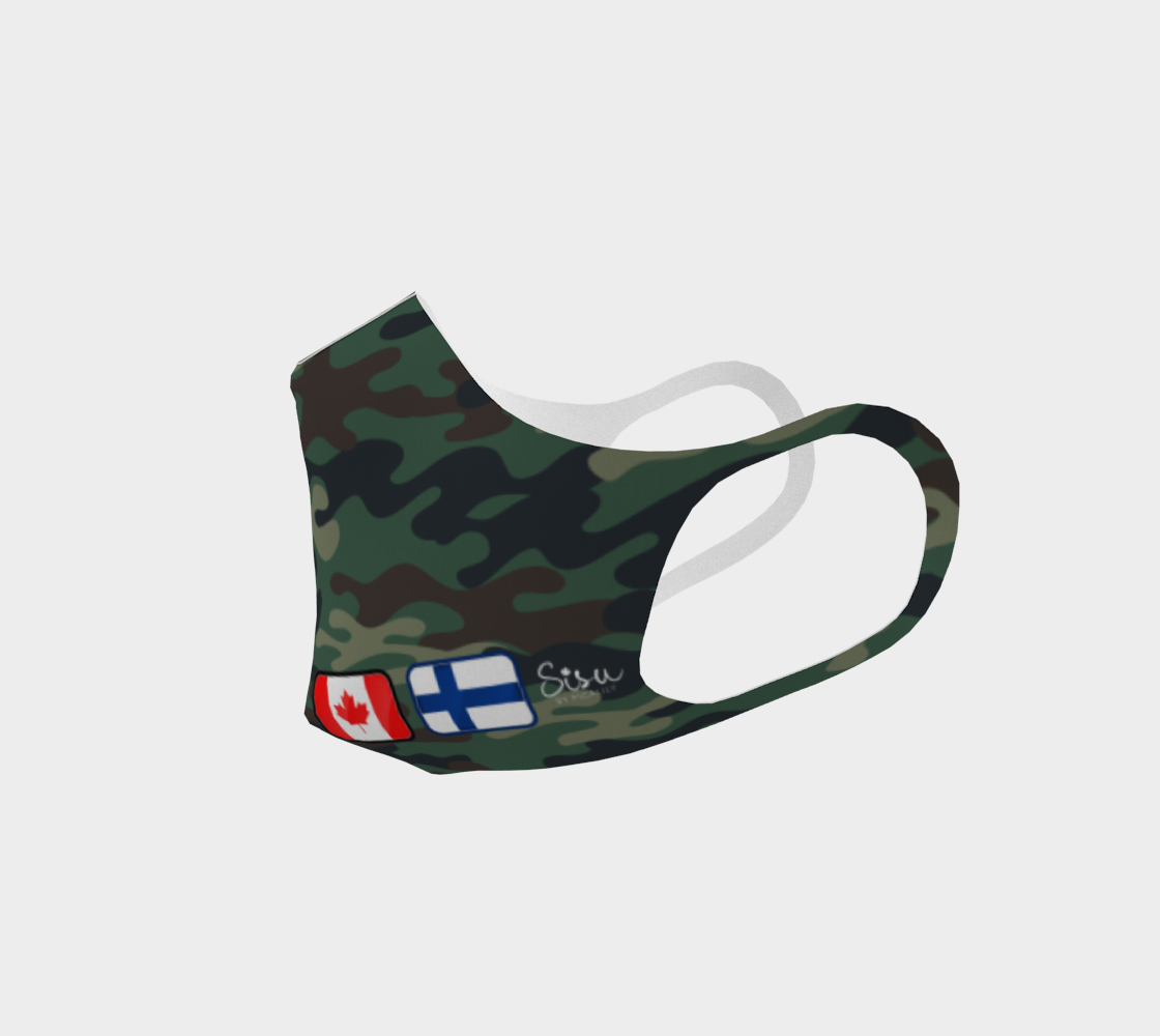 Green Camo Canada Finland Double Knit Face Covering thumbnail #3