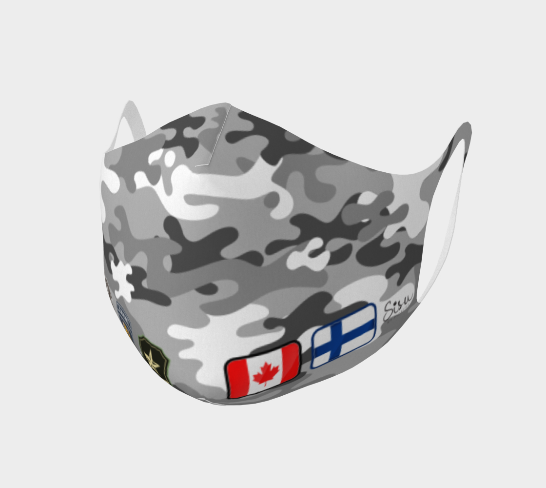 Grey Camo Canada Finland Double Knit Face Covering preview