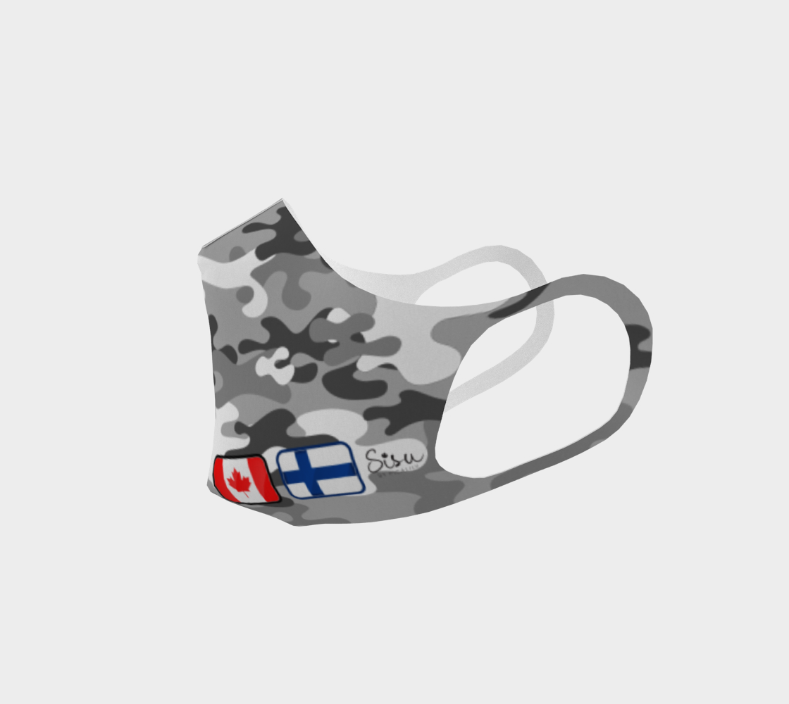 Grey Camo Canada Finland Double Knit Face Covering thumbnail #3