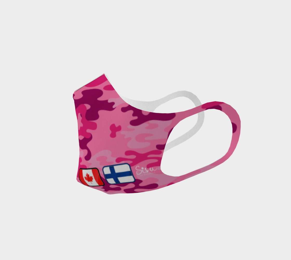 Pink Camo Canada Finland Double Knit Face Covering preview #2