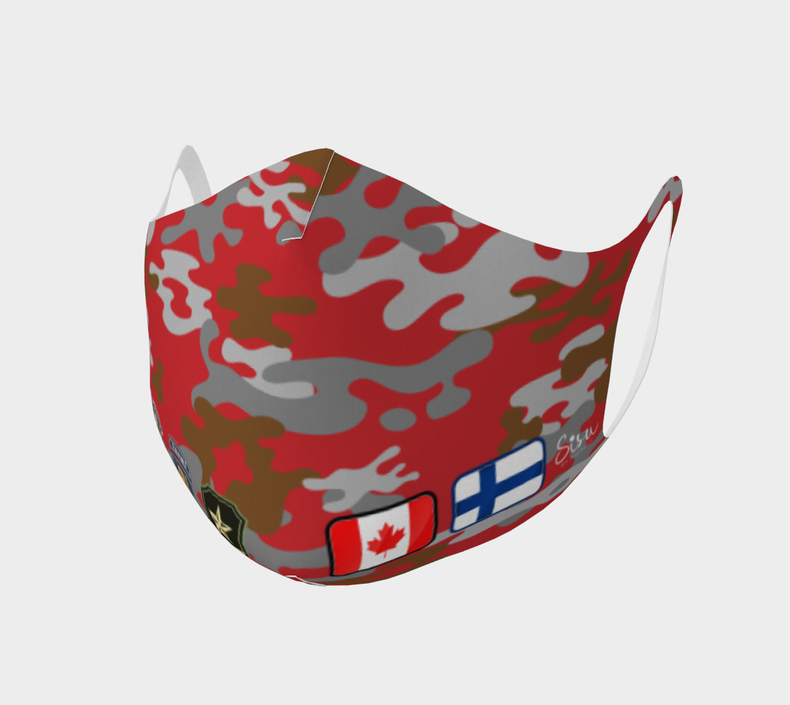 Red Camo Canada Finland Double Knit Face Covering preview #1