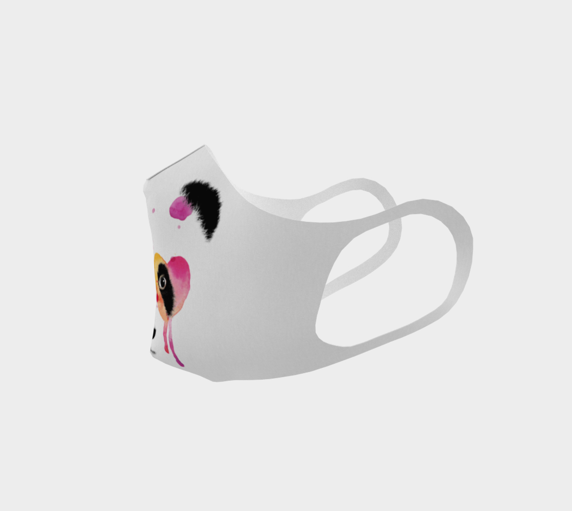 Sad Panda Heart Tears Animal Double Knit Face Covering preview #2