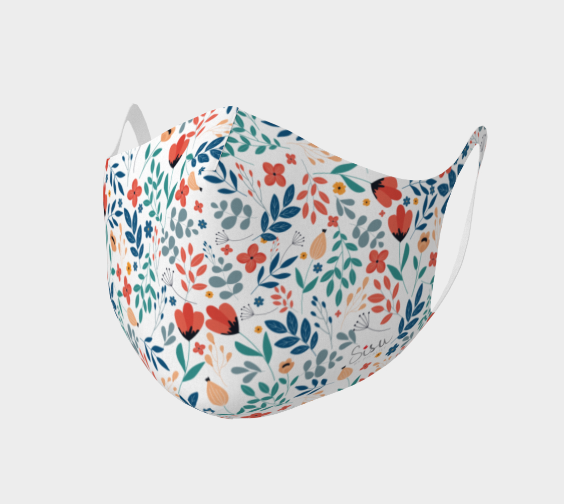 Colourful Floral Double Knit Face Covering preview