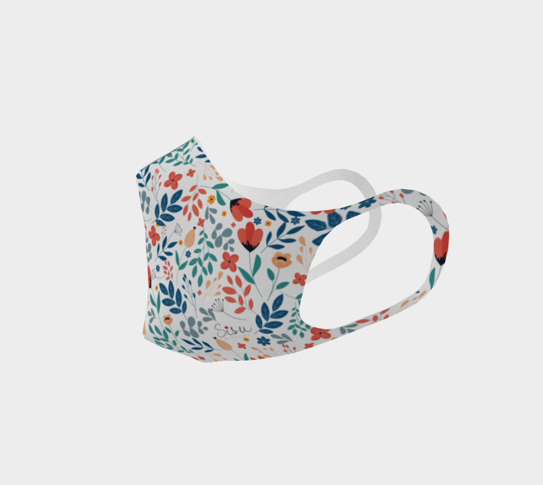 Colourful Floral Double Knit Face Covering preview #2
