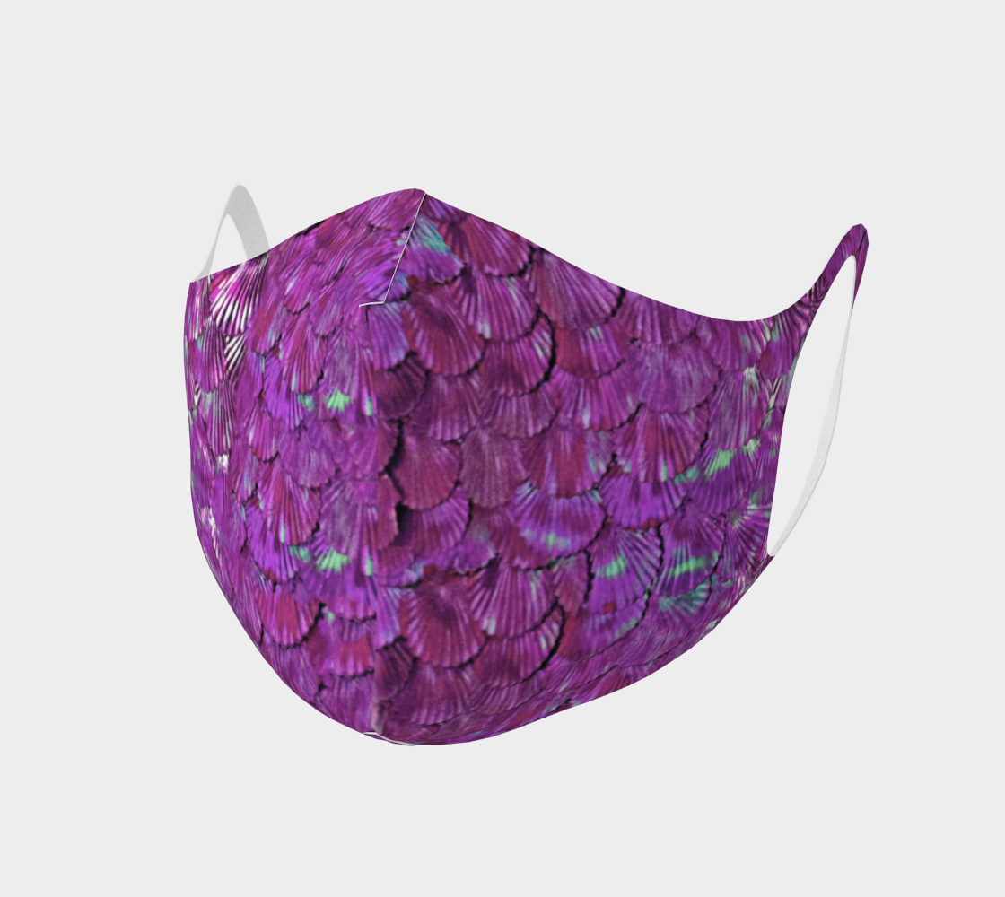 Fuchsia Mermaid Scale Face Covering 3D preview