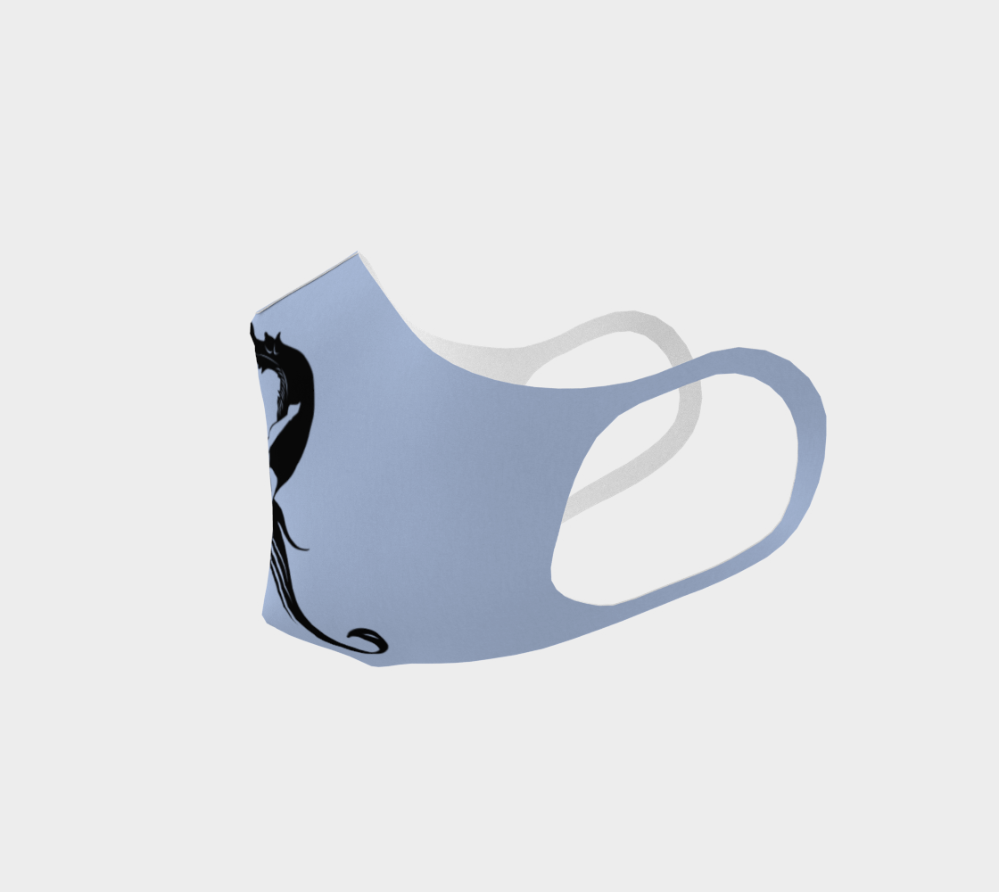 Raina "R" Mermaid Logo Sky Blue Face Covering preview #2