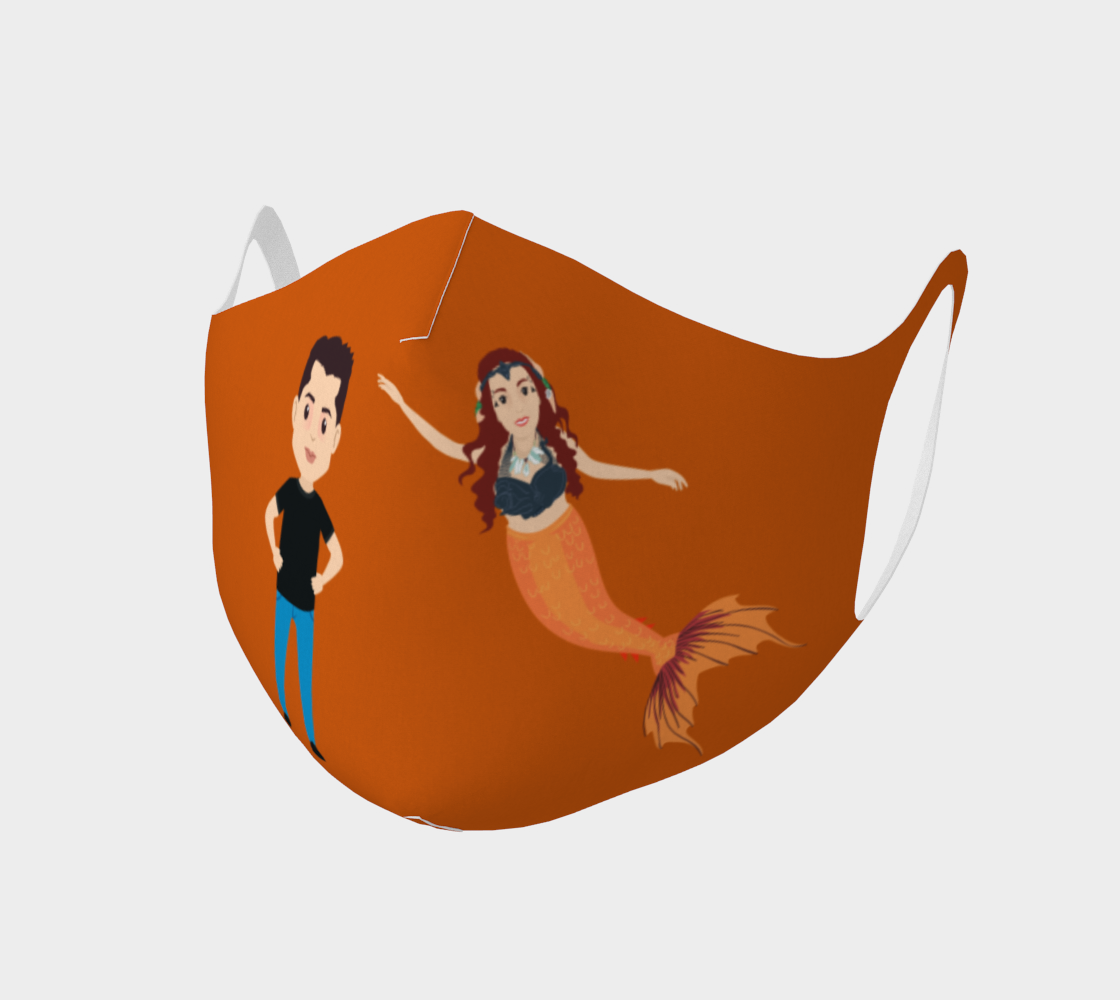 Sean and Raina Mermaid Orange Face Covering  preview #1