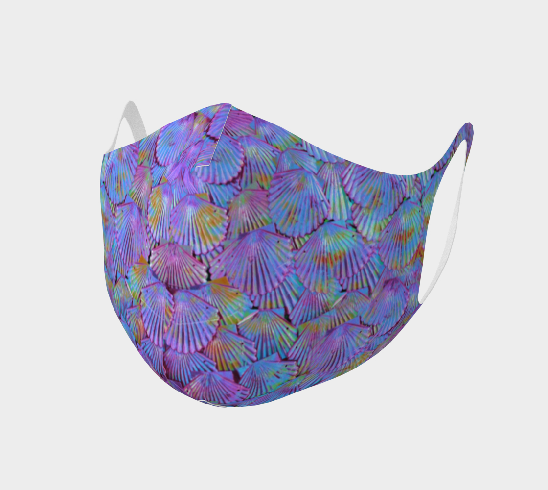 Lavender Mermaid Scale Face Covering  3D preview