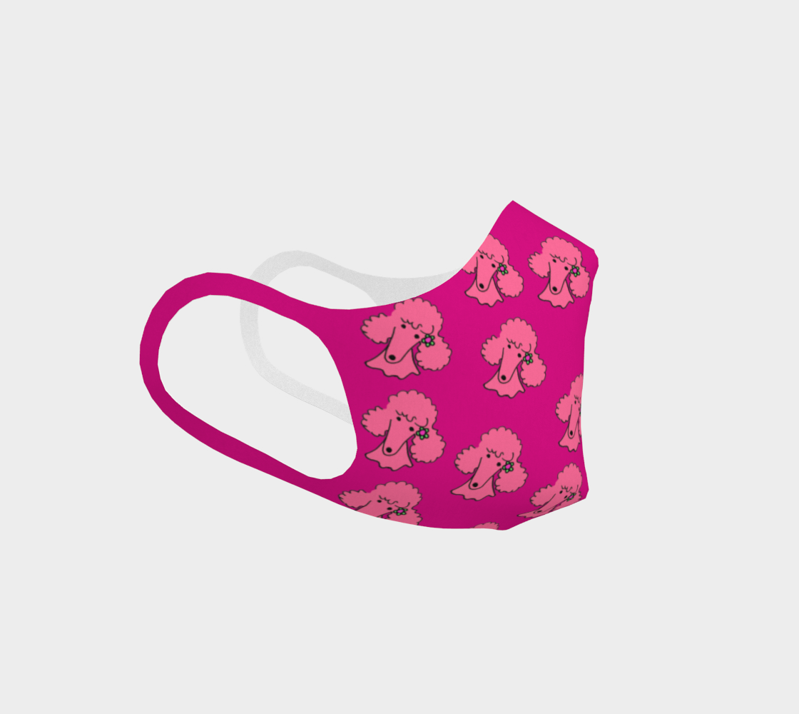 Pink Poodle Knit Face Mask preview #3