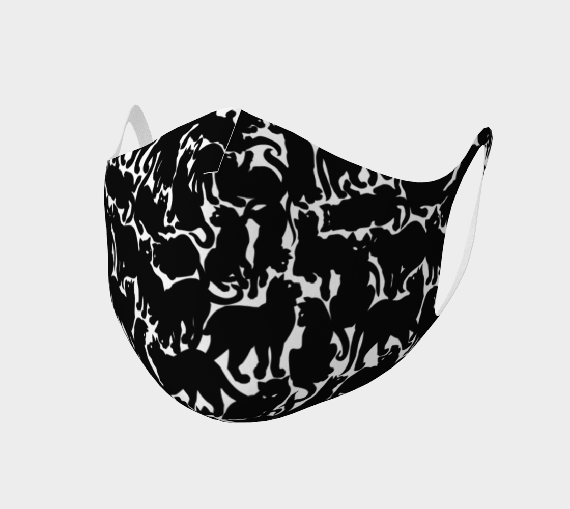 Aperçu de Cat Masks Black Cat Pattern Face Masks