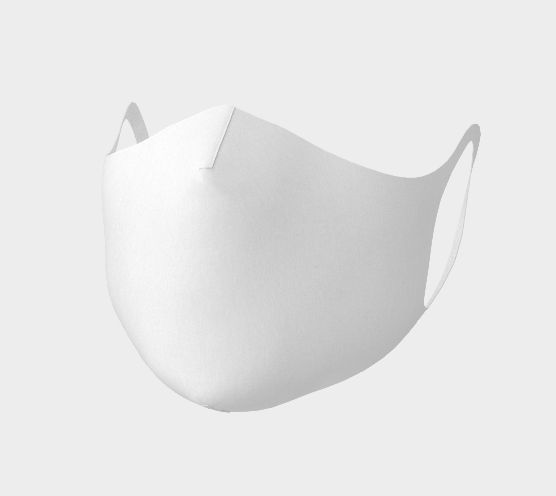 Aperçu de Face Mask White Colored Double Knit, AOWSGD