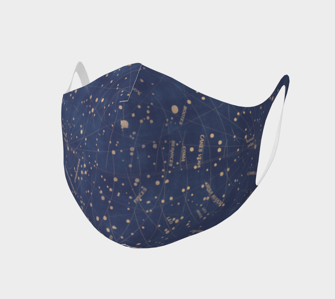 Blue Star Chart Face Mask preview
