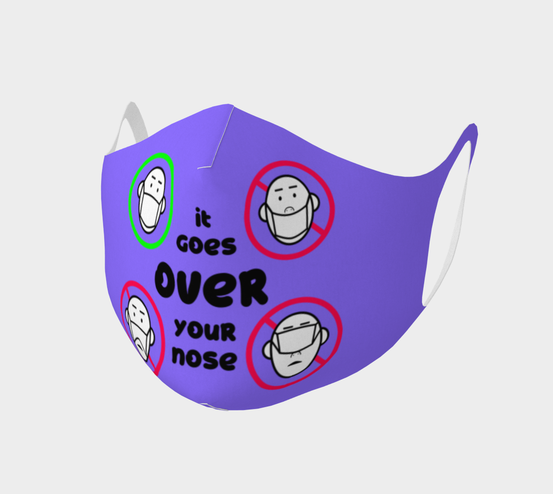 It goes OVER your nose- purple preview #1
