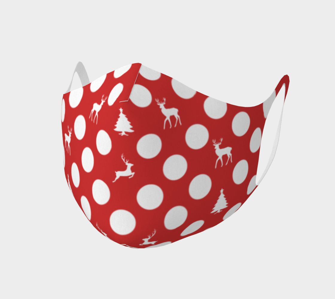 Canada Polka Dot Face Mask | Christmas Tree Reindeer preview