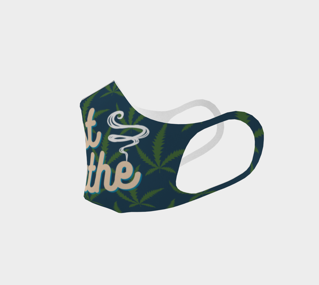 Just Breathe Marijuana Pot Leaf Stoner Washable Reusable Face Mask for Men preview #2