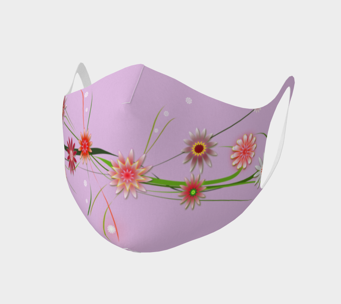 Face Mask - Flowers on Mauve - MarjanNo preview