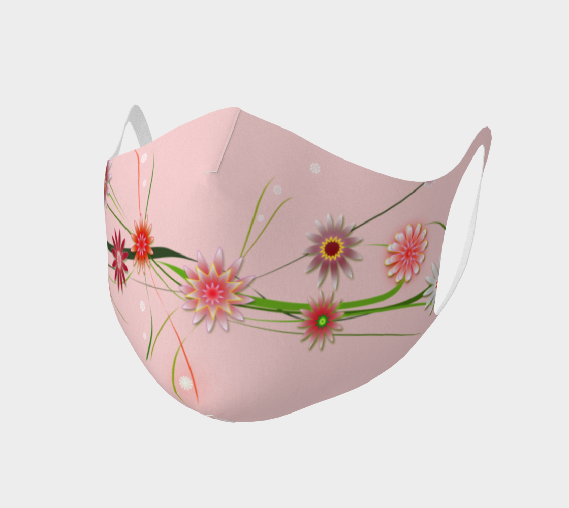 Face Mask - Flowers on Pink - MarjanNo preview