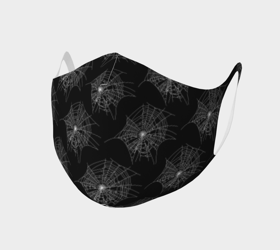 Black Spider Web Double Knit Face Mask preview