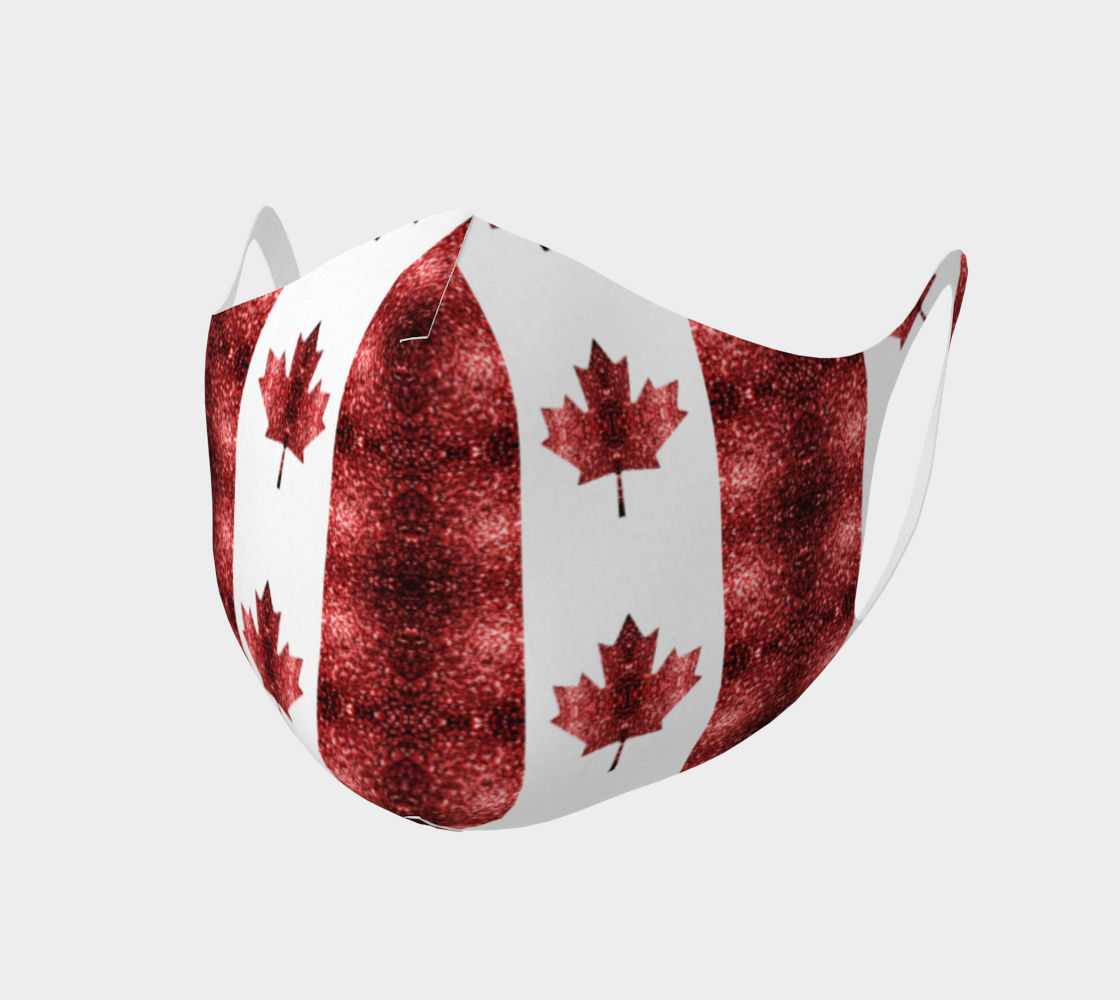 Aperçu de Canada flag red sparkles pattern