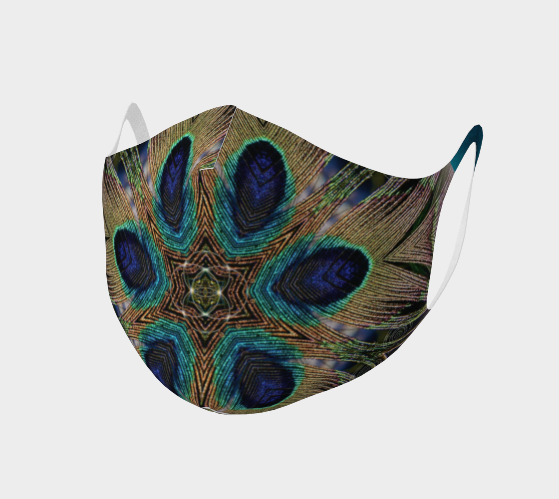 Peacock Power Easy Breathe Face Covering 3D preview