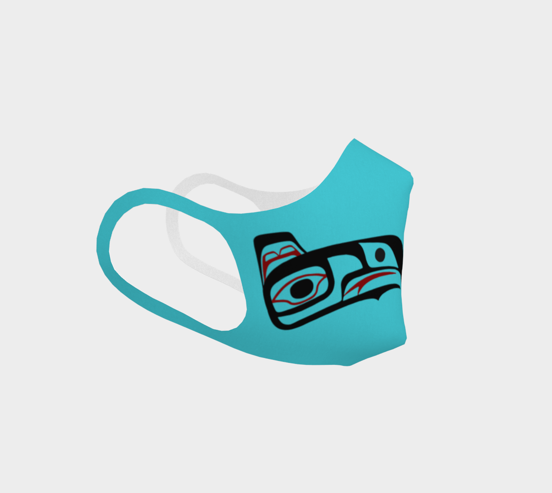 Northwest Art Tlingit Eagle Raven Polyester Facemask - Eagle Raven on Reverse preview #3
