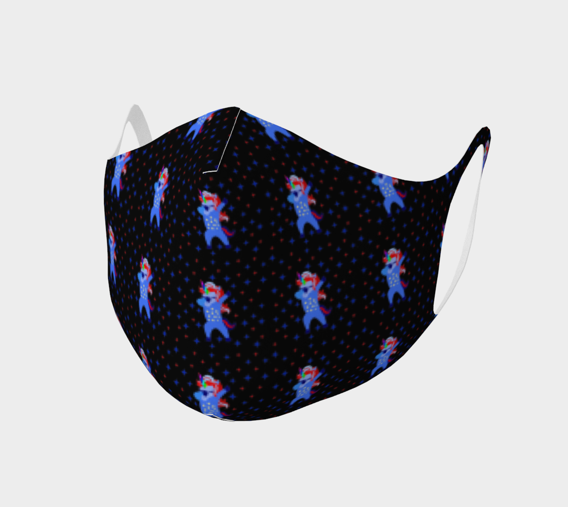 Aperçu de Dabbing American Unicorn Stars Knit Face Mask, AWSD
