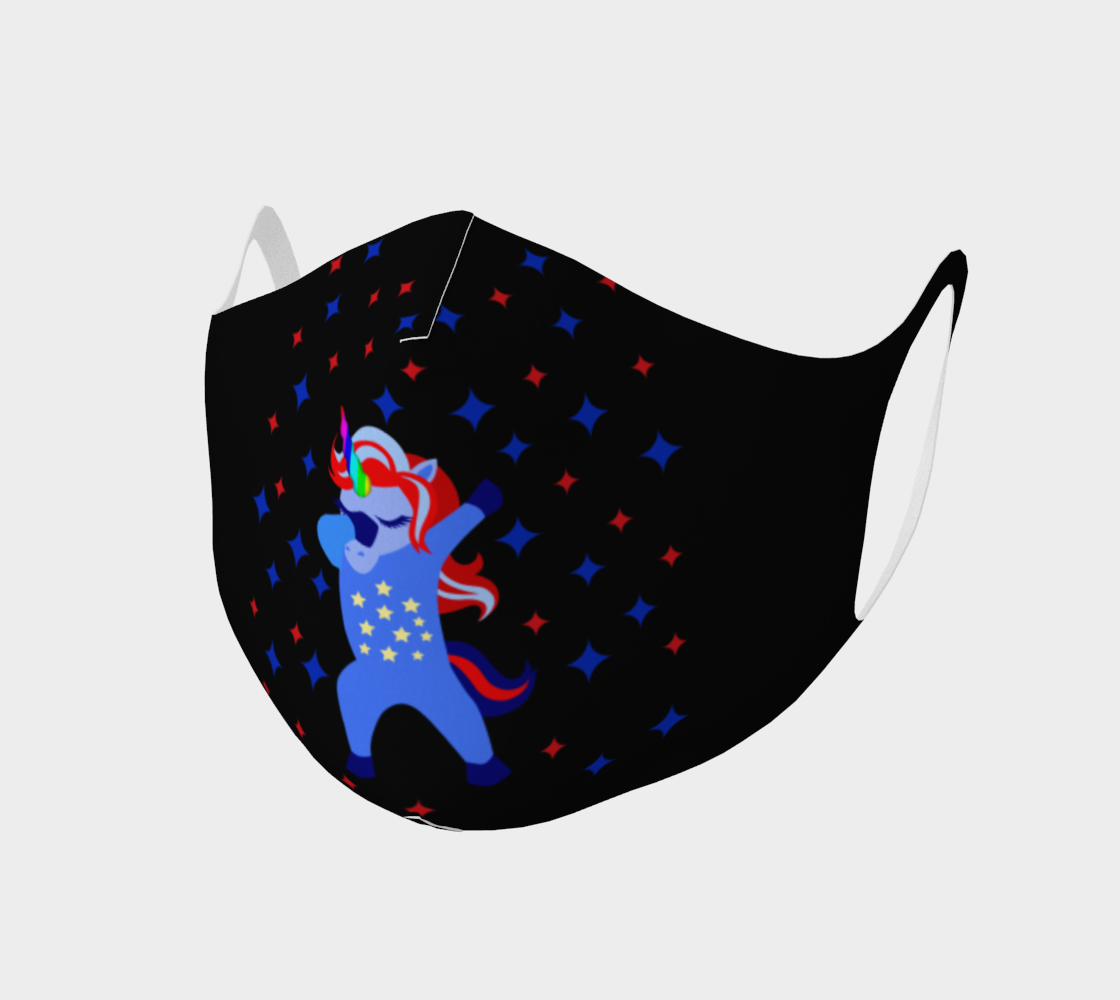Aperçu de Dabbing American Unicorn Stars Knit Face Mask, AWSD