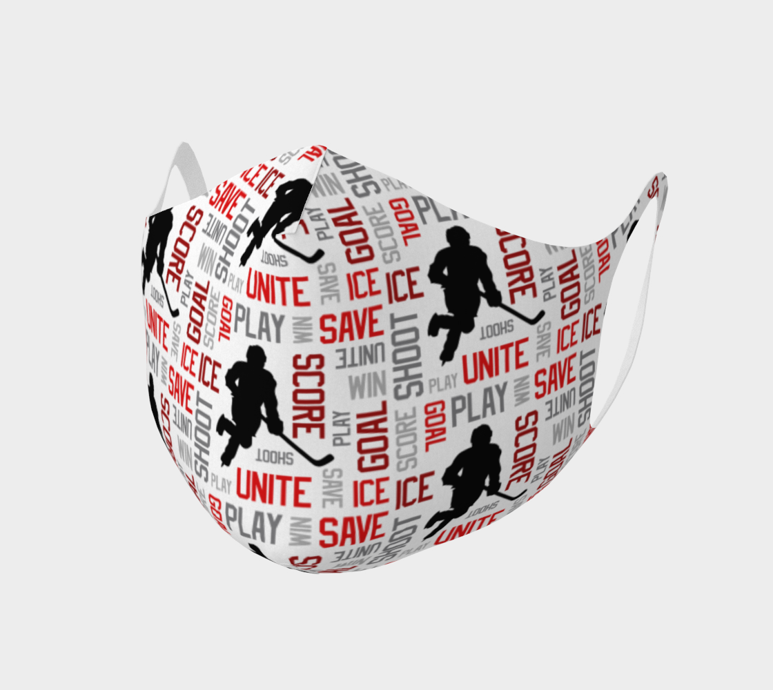 Aperçu de For the Love of Hockey Double Knit Face Covering - Red #1