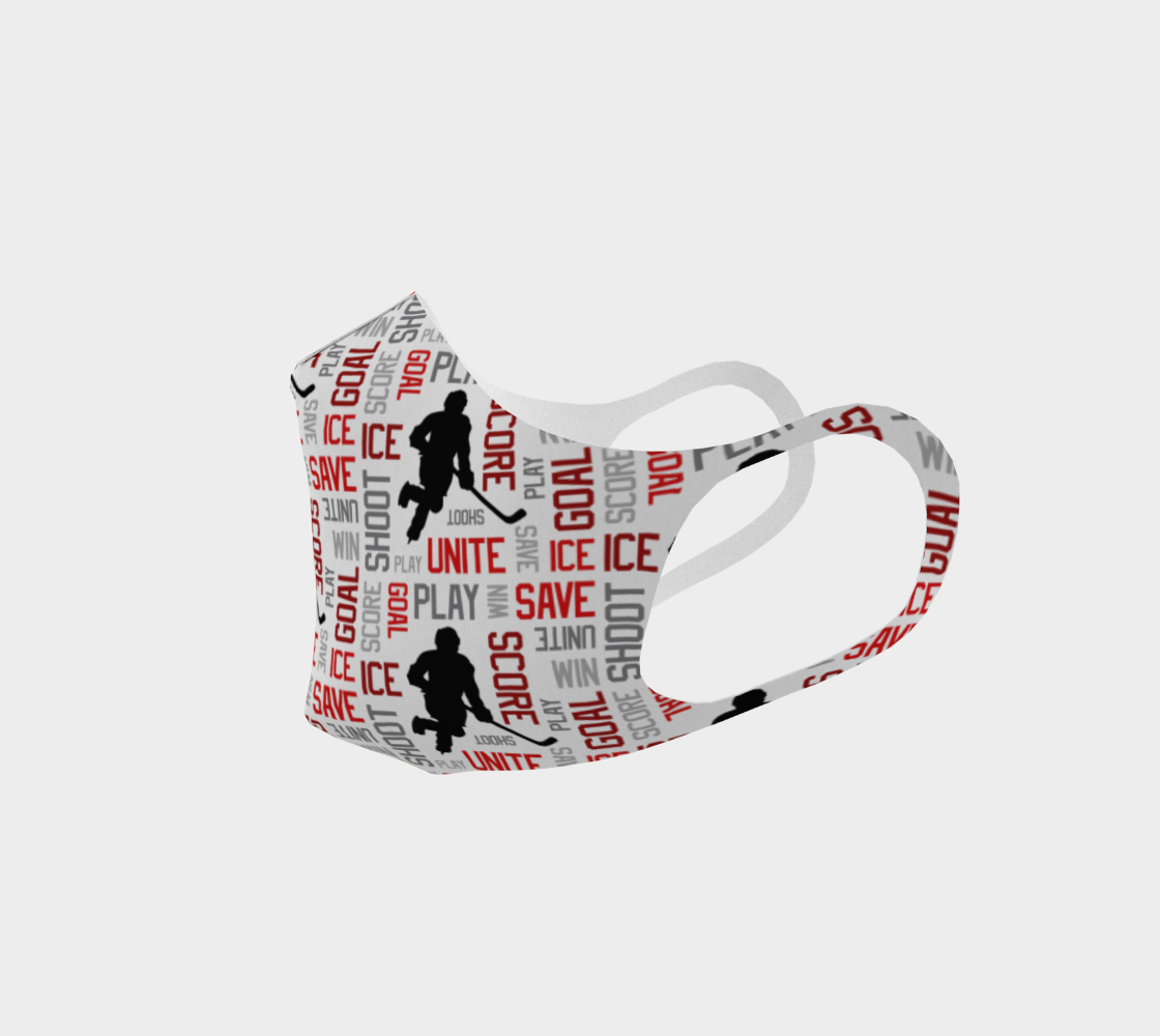 Aperçu de For the Love of Hockey Double Knit Face Covering - Red #2
