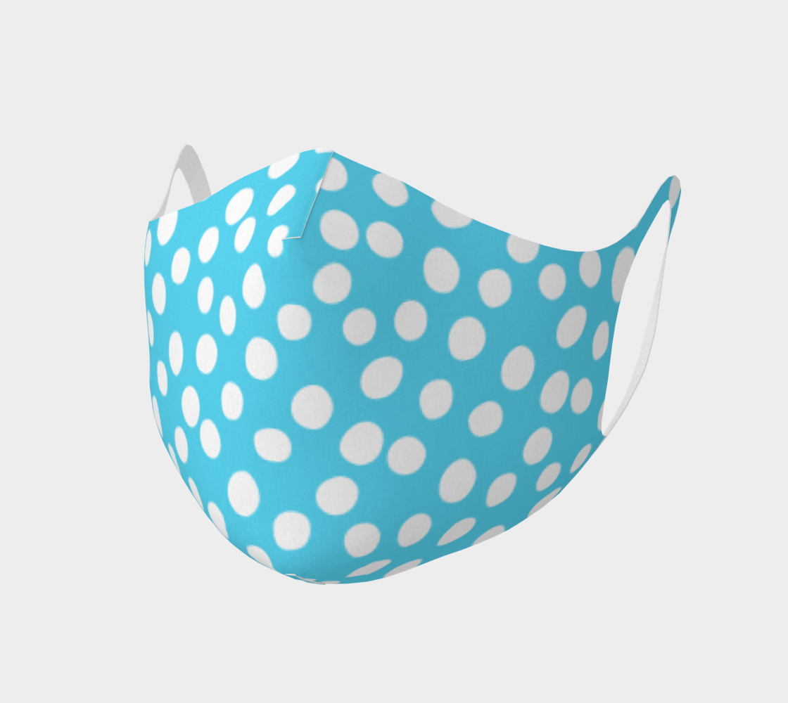 All About the Dots Double Knit Face Covering - Blue preview