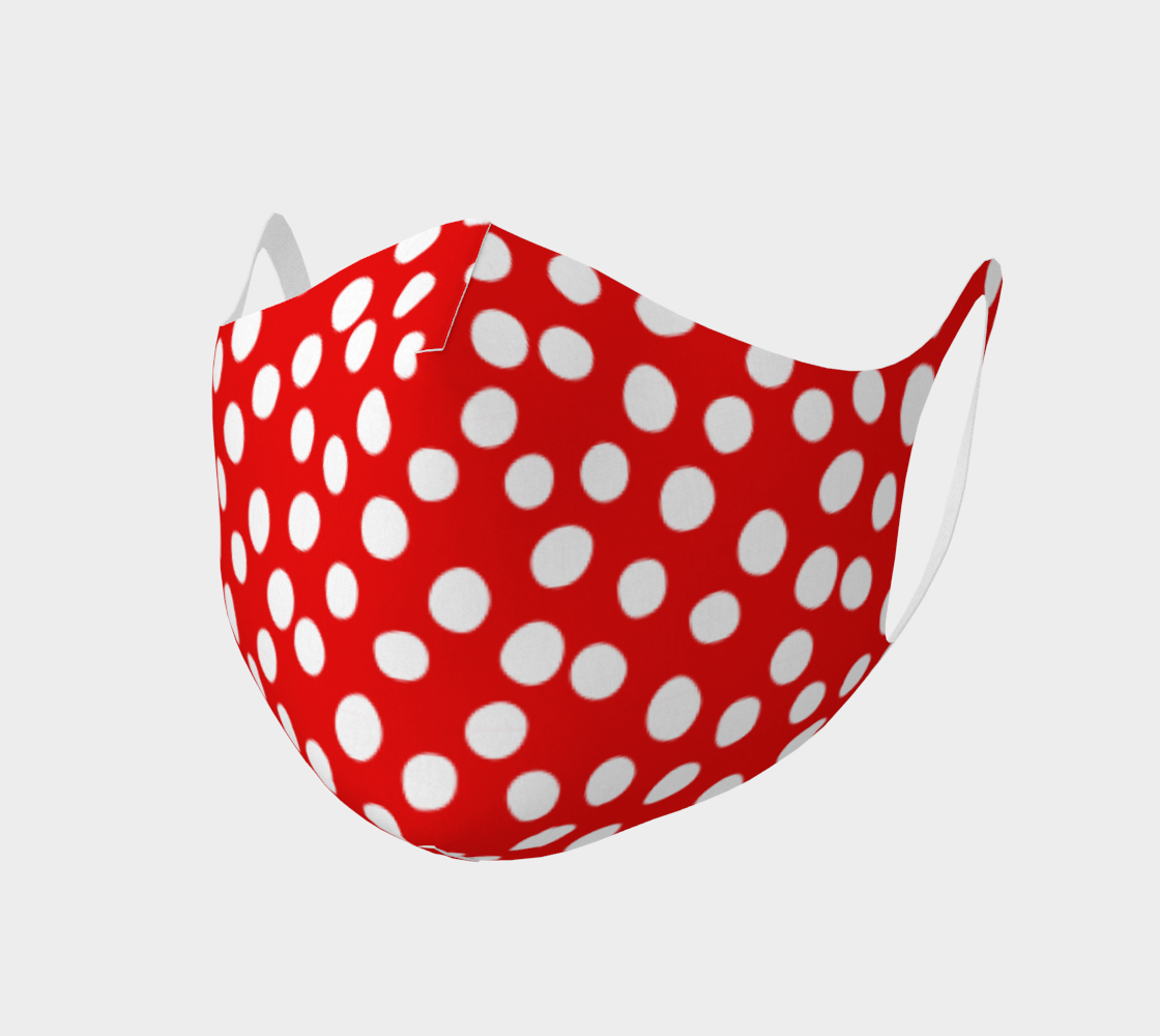 All About the Dots Double Knit Face Covering - Red preview