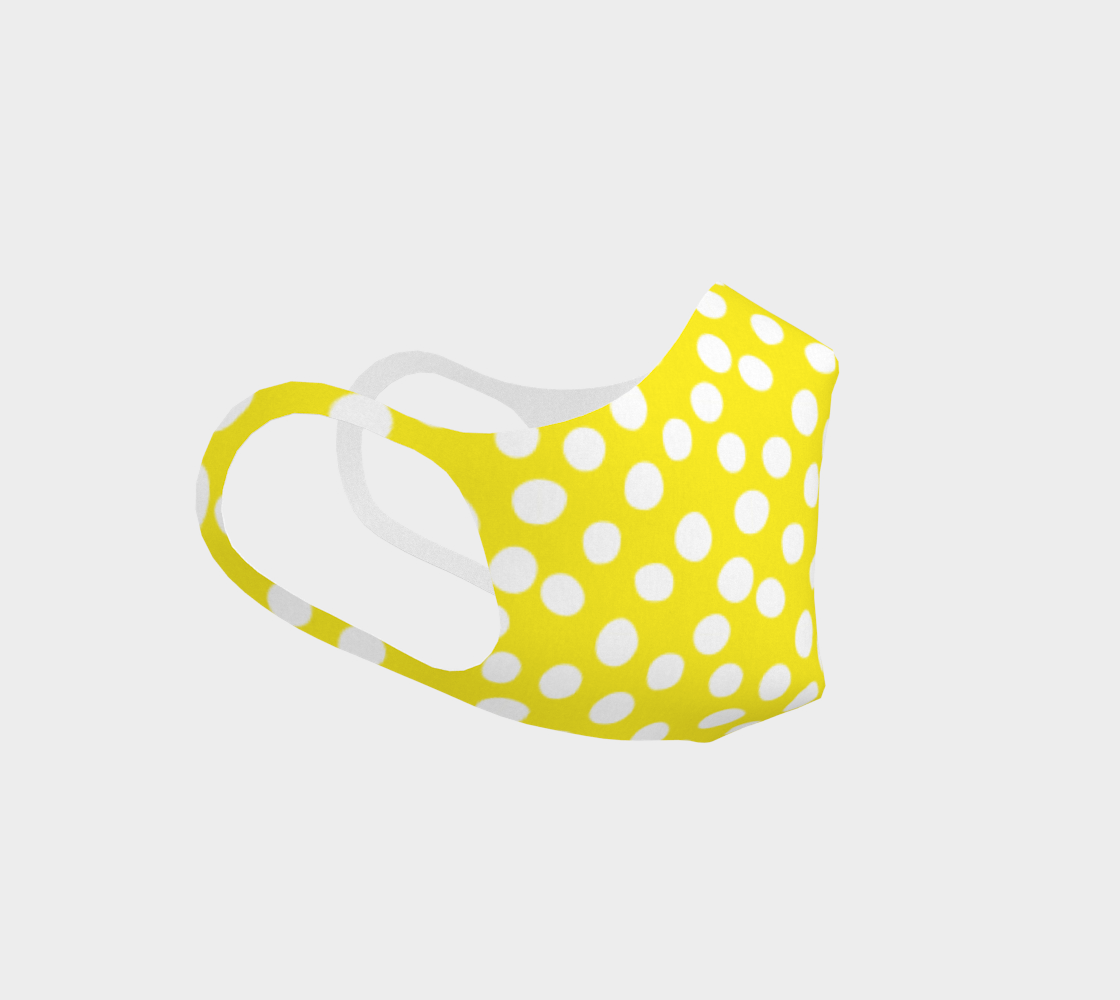 All About the Dots Double Knit Face Covering - Yellow Miniature #4