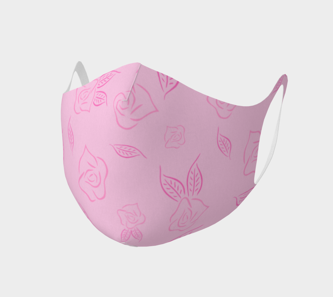 Cartoon Rose Double Knit Face Mask preview