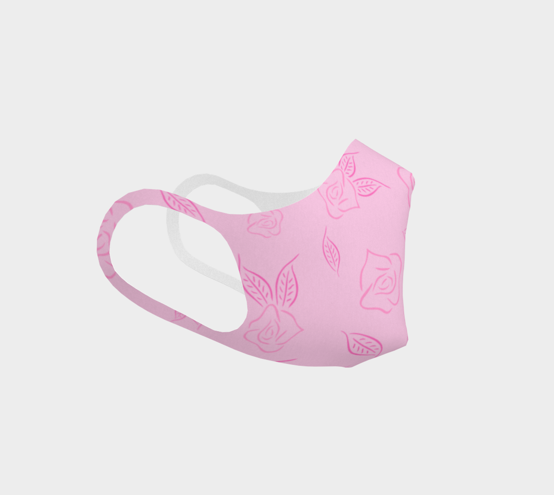 Cartoon Rose Double Knit Face Mask preview #3