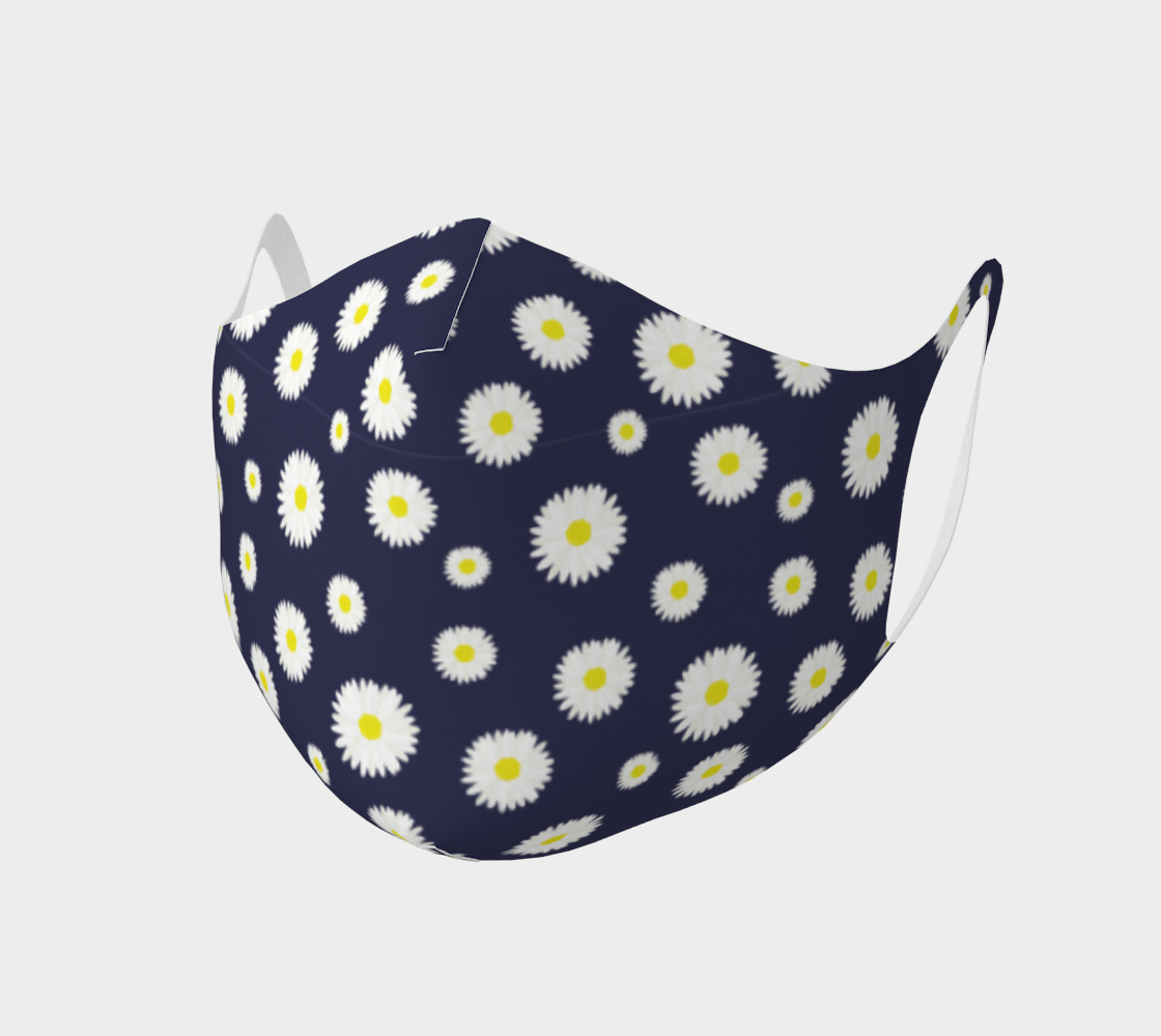 Daisy, Daisy Double Knit Face Covering - Navy preview