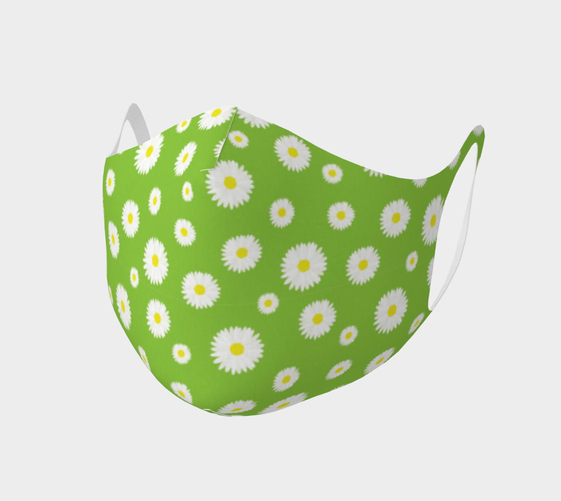 Aperçu de Daisy, Daisy Double Knit Face Covering - Green #1