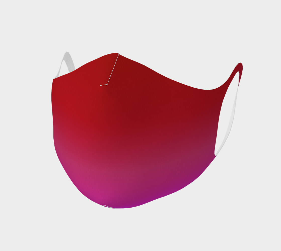 Aperçu de Red to Purple Blend Knit Face Mask, AWSM
