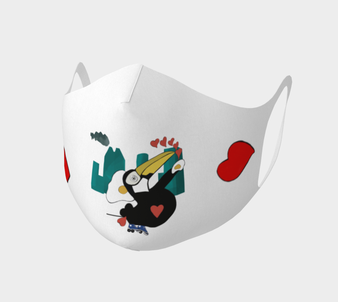 .toucan toco masque double maille design JPetMEL  aperçu