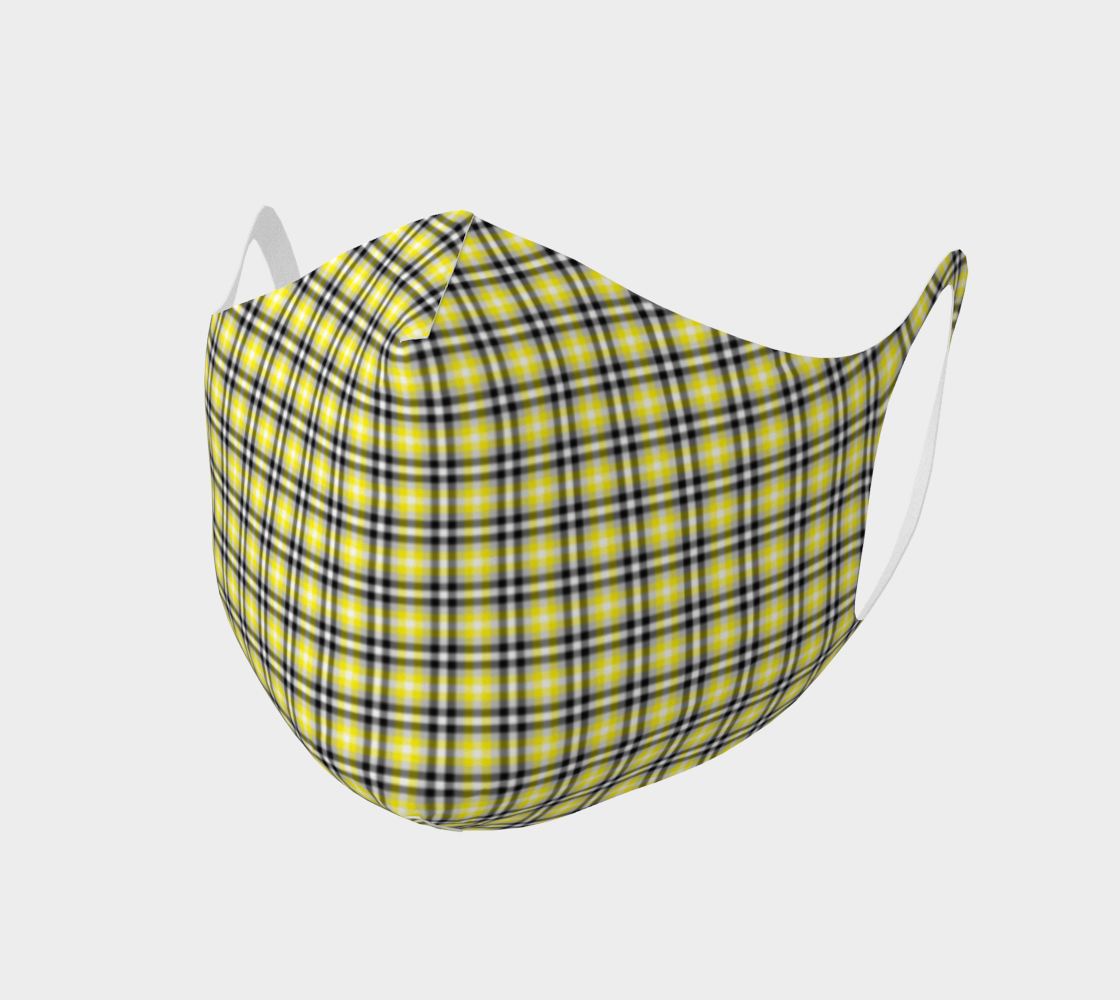Lemon Plaid Knit Mask aperçu