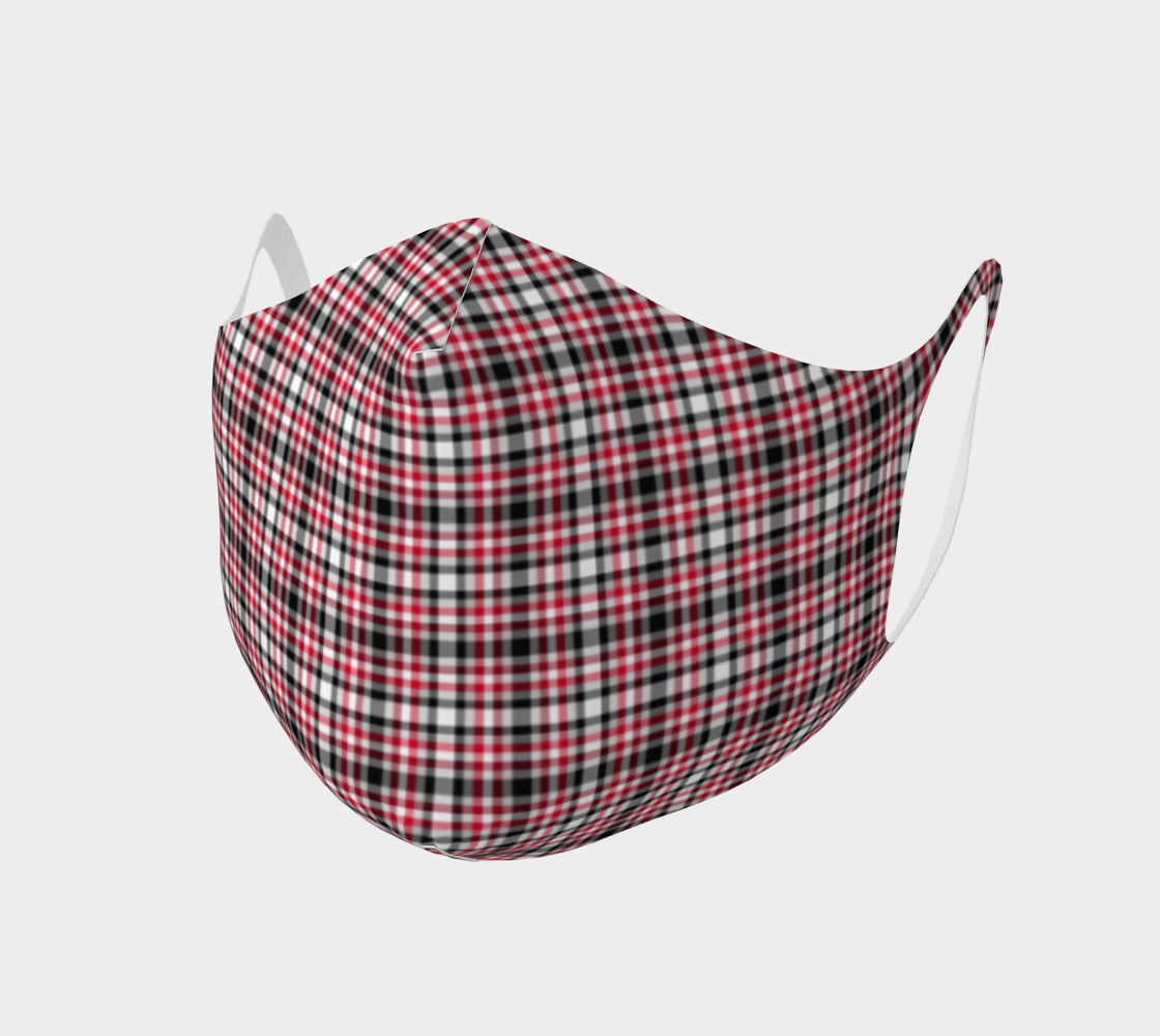 Strawberry Plaid Knit Mask aperçu